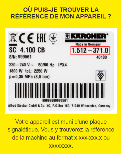 Trouver le référence Karcher